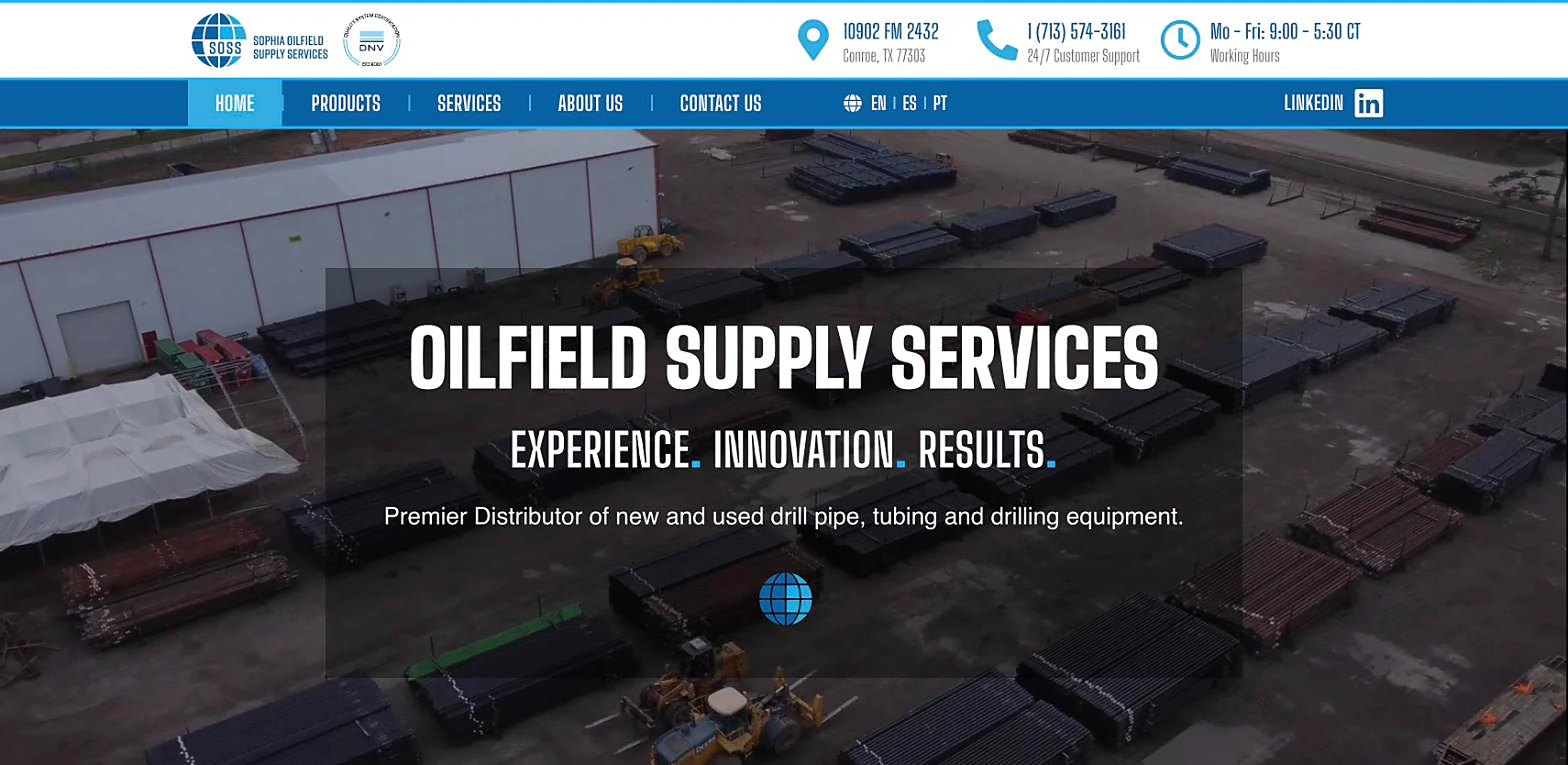 Sophia Oilfield Supply Services Houston, TX oilfield supply website