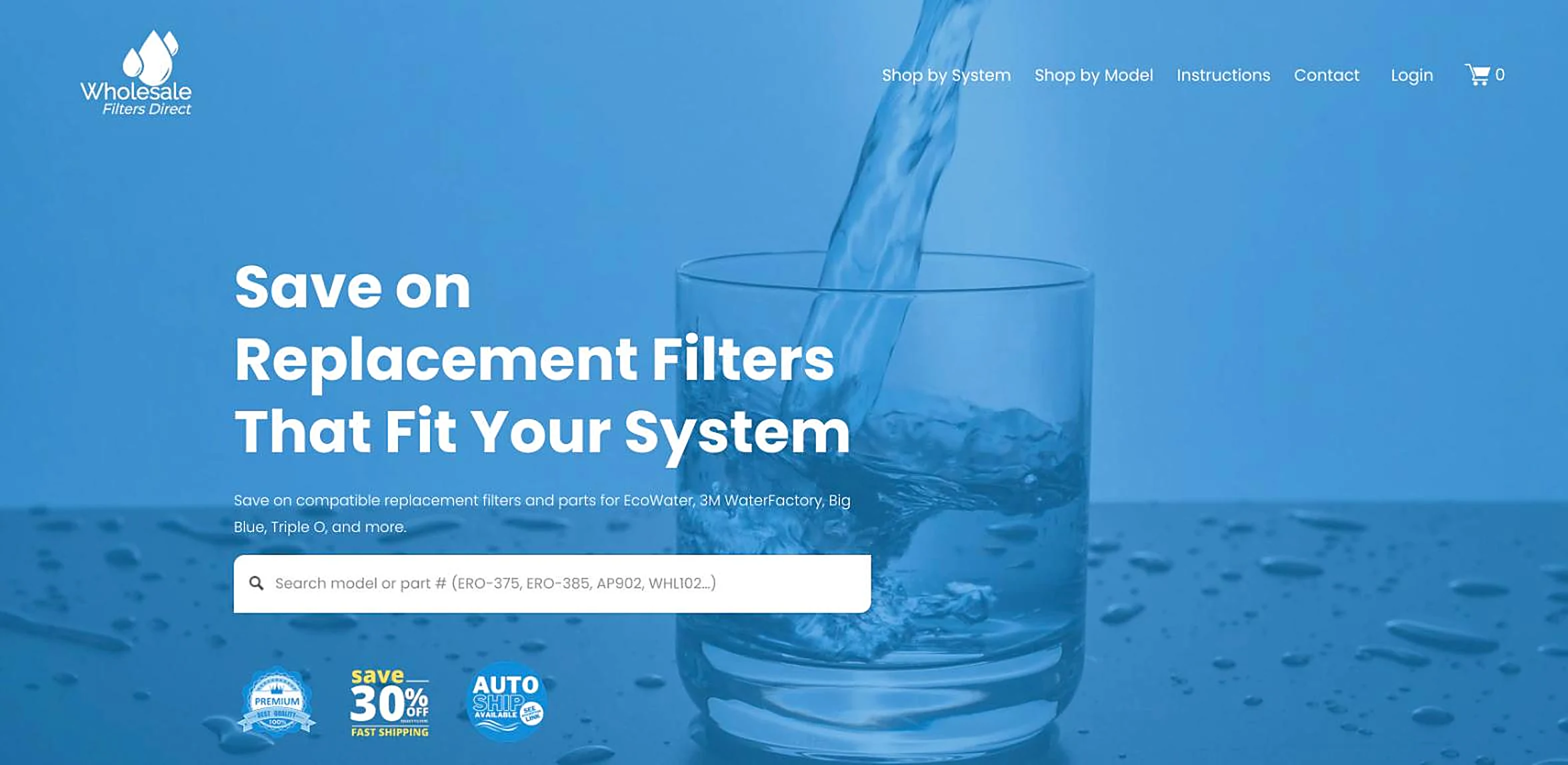 Wholesale Filters Direct replacement filters ecommerce website